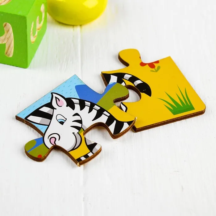 Puzzle 6 elements &quotzebra&quot toys puzzles for kids | Игрушки и хобби