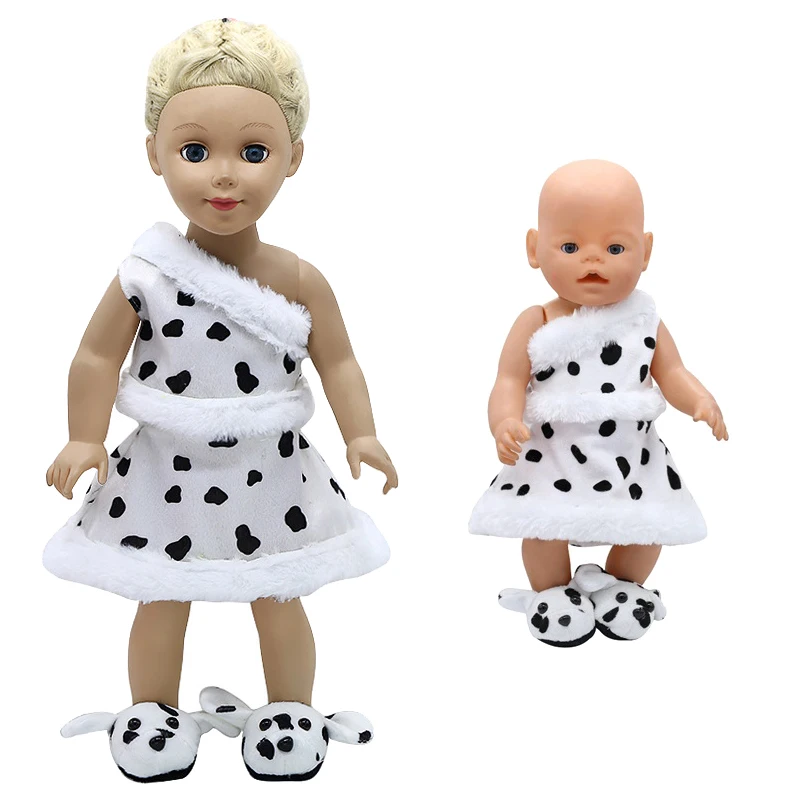 

Новинка 2021, обувь с юбкой в виде мультяшных животных, женская одежда для 18-дюймовых американских и 43 см кукол новорожденных, игрушка для дево...