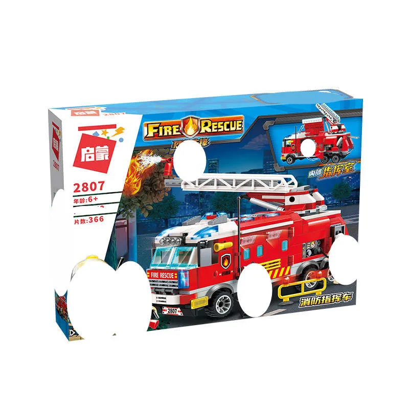 

Enlighten Blocks Constructor Firefighting Vehicle Juguetes DIY Assembly Educational Building Bricks Christmas Toys for Children