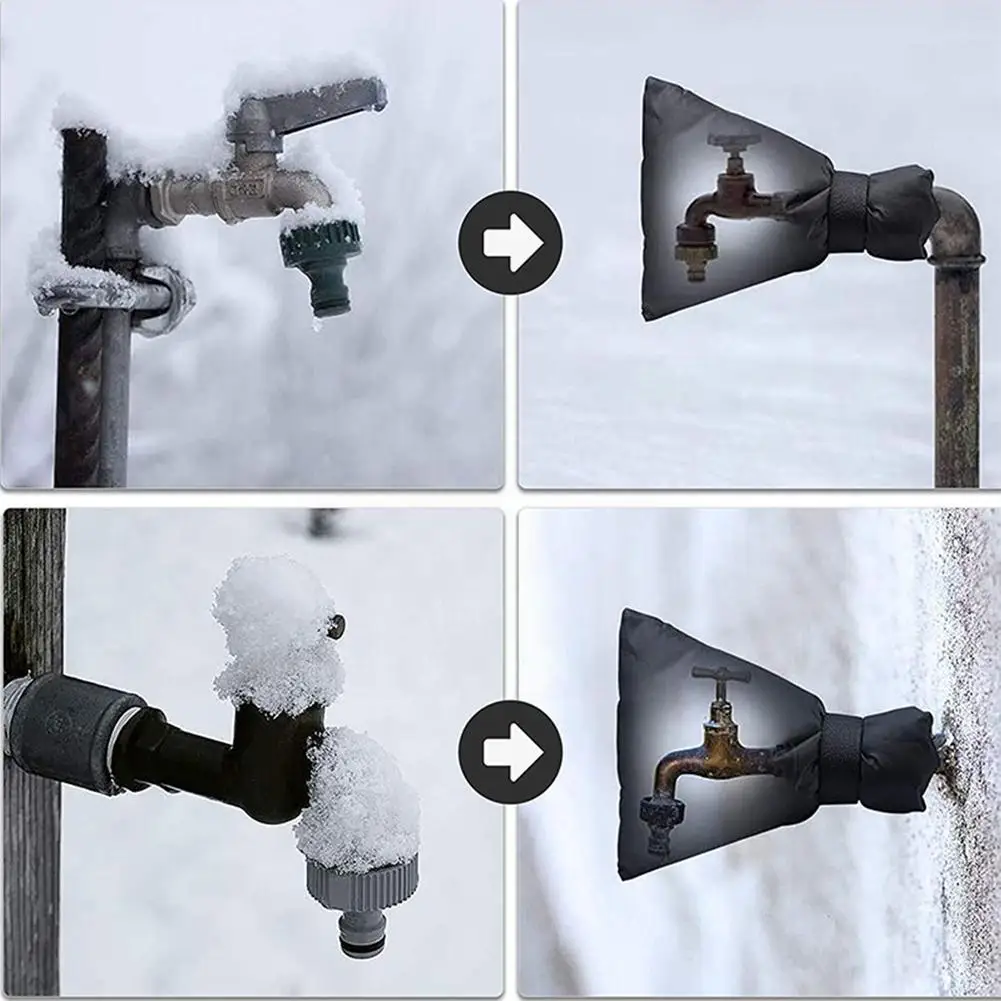 

Новая зимняя водонепроницаемая крышка для наружного смесителя, наружный смеситель для сада, фриз, фотография X4c1