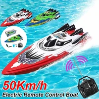 50kmh rc boat toy high speed racing rechargeable batteries electric toys for children boat colors control remote kids gifts