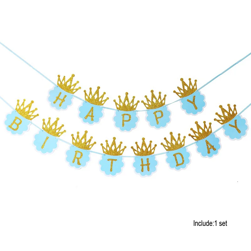 Banner B Baby Shower/день рождения, для детей, вечеринка, подарок, розовая/синяя Золотая фольга, бумажная тарелка, салфетки под чашки, сделай сам, украшение, Одноразовые столовые принадлежности - Цвет: Banner B