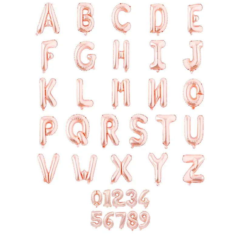 16 дюймовые цифры название золотые буквы воздушные шары свадебные украшения для