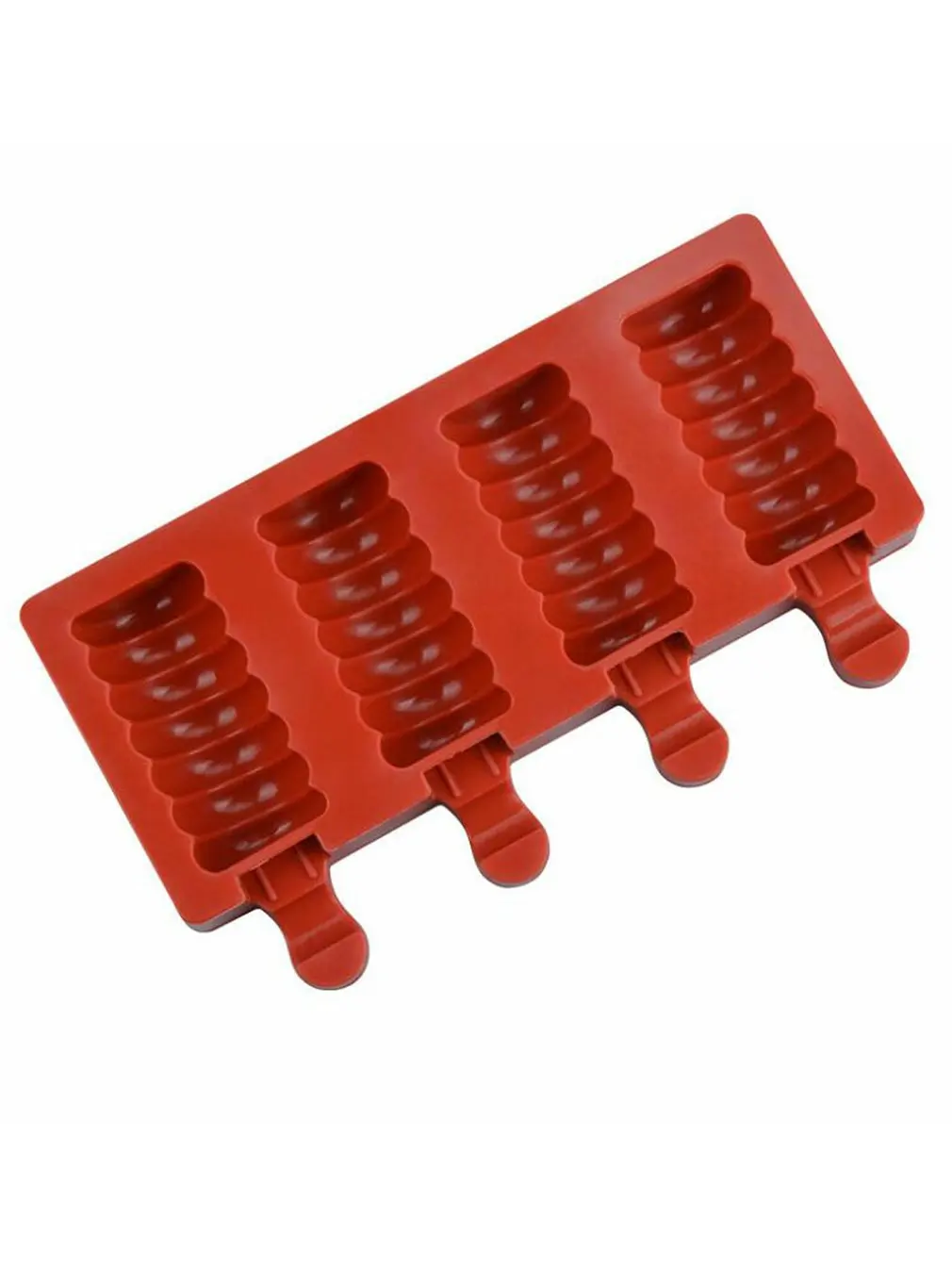 

Homemade Silicone Ice Cream 4 Cavities Molds Reusable Ice Pop Molds For Freezer And Fruit Juice Popsicle Molds