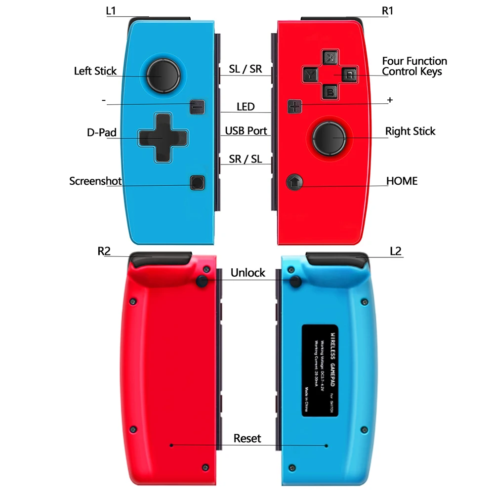 Для контроллера Nintendo Switch Wireless Bluetooth (L/R) джойстик левый и правый игровой