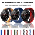 Ремешок нейлоновый для наручных часов Huawei Watch GT 2 Pro 2e, браслет для соло, плетеный браслет для huawei watch GT 2 42 мм 46 мм 20 мм 22 мм
