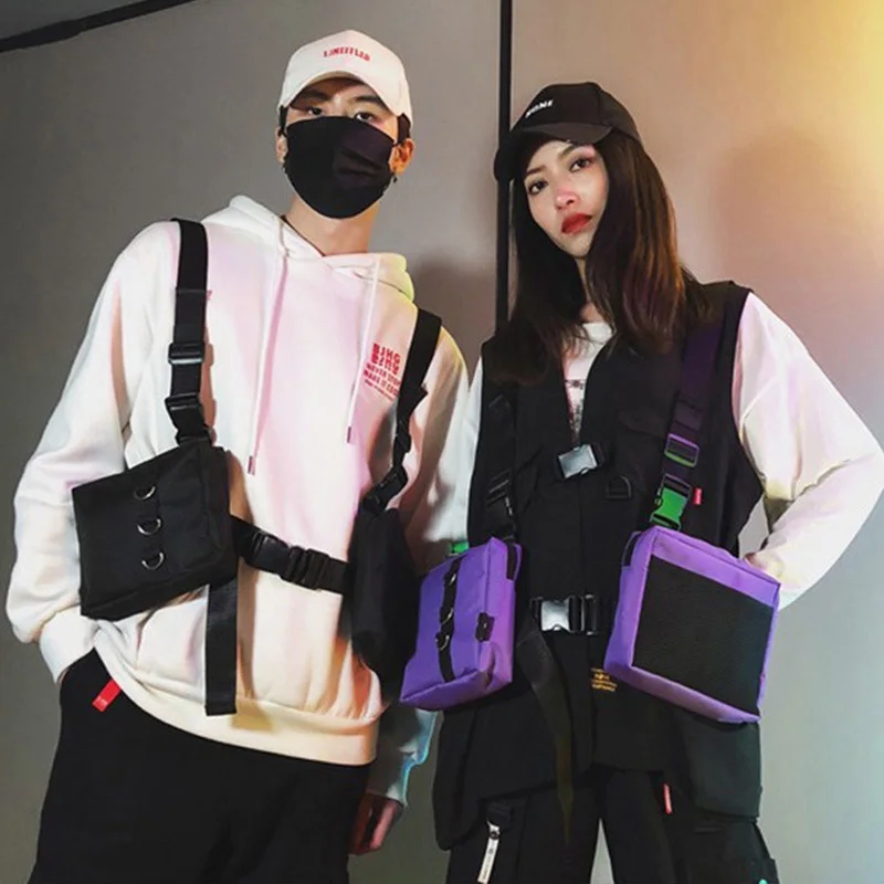 Женская нагрудная сумка в стиле хип-хоп брендовая поясная сумочка унисекс