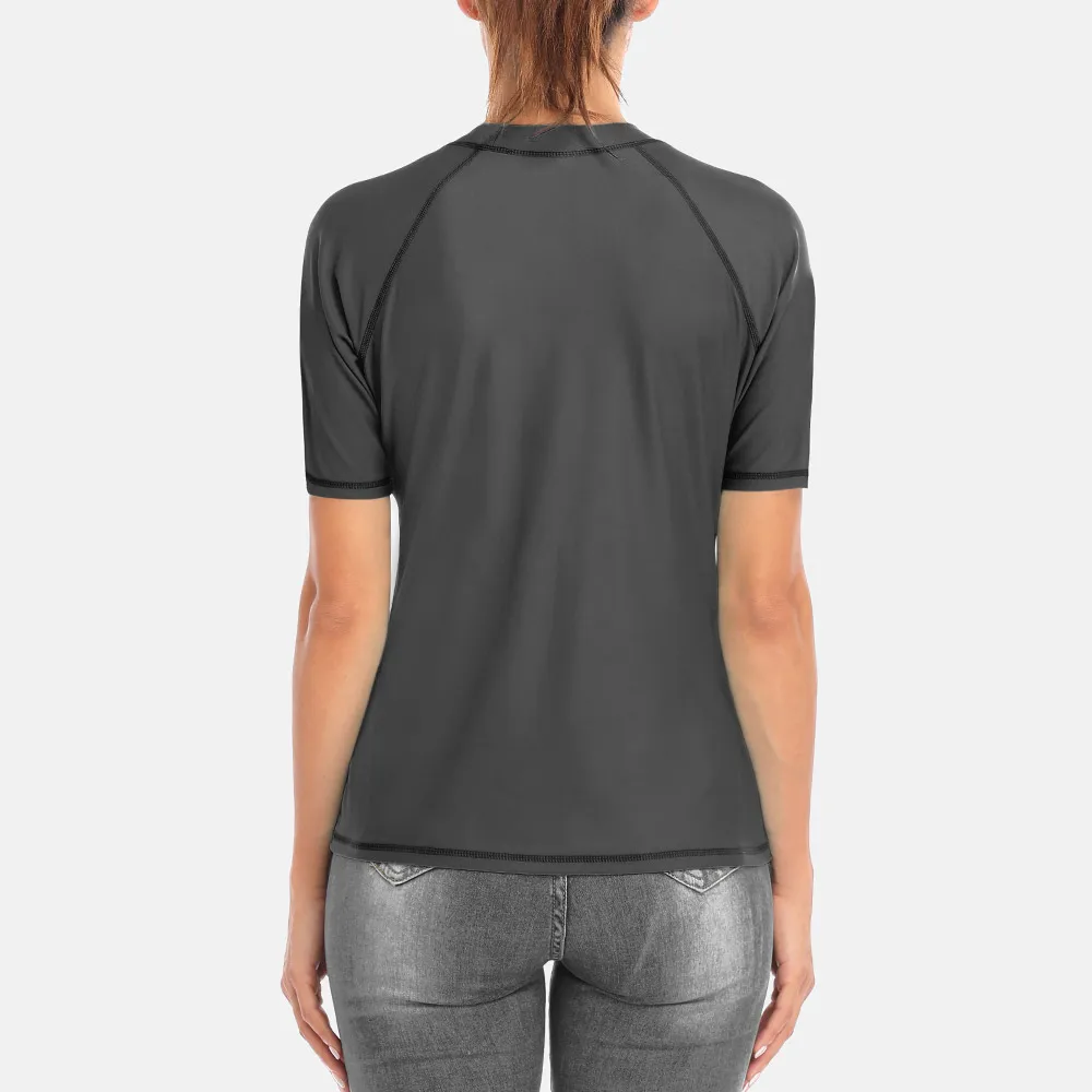 Женский купальник с коротким рукавом и цветочным принтом|Комбинезоны| |