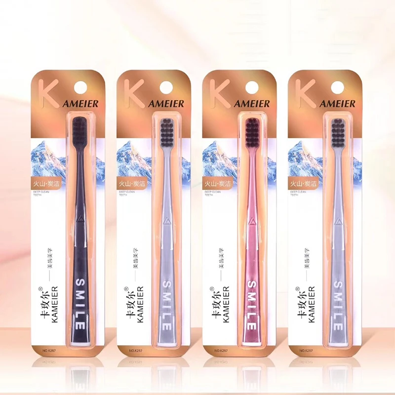 

4 шт., зубная щётка для взрослых, 4 цвета