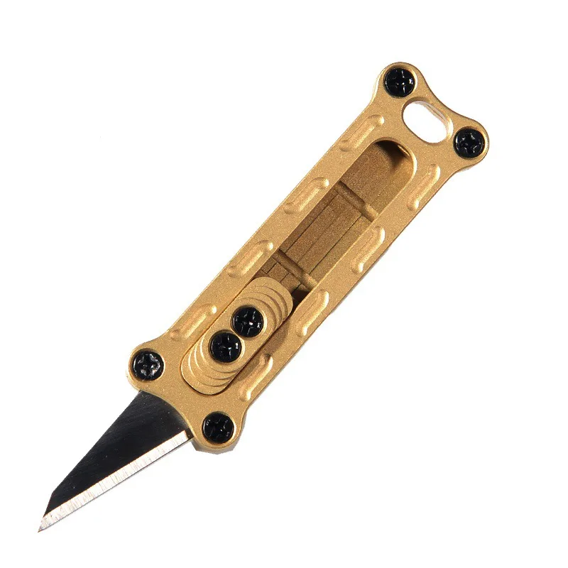 EDC Multipurpose Pocket Cutter Keychain Multifunctional Multi Tool Camping Outdoor Pare Peeler Portable Metal Cutlery Survival T