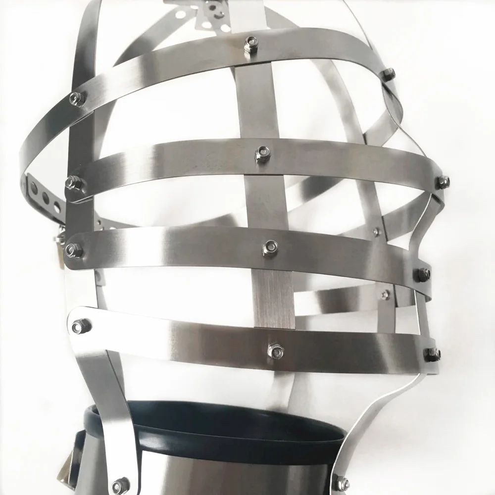 

Factory Original Stainless Steel Headgear, Neck Sleeve, SM Fun Toys for Men and Women, Torture Tools, Customizable Size