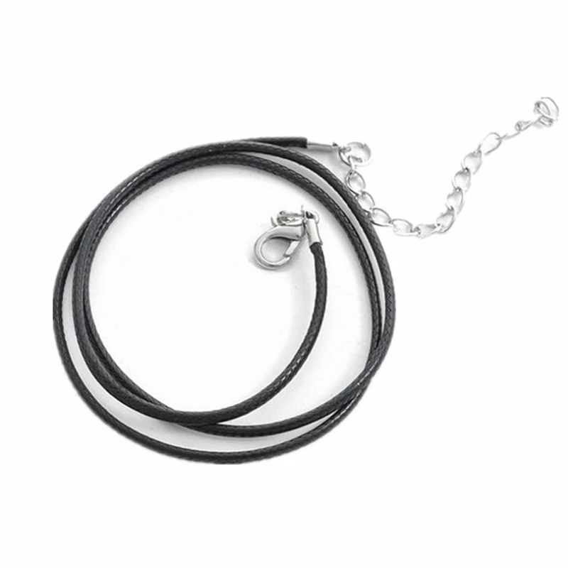 

100PCS leather necklace rope pendant rope black leather rope 45CM necklace accessories wholesale pendant special leather rope