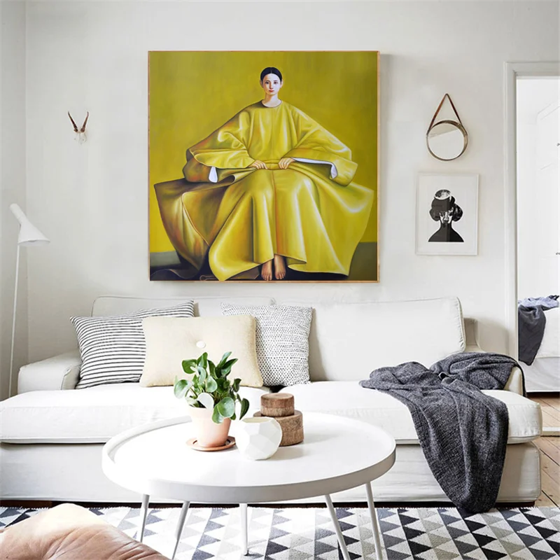 

Retro Korean Japanese East Woman Canvas Painting Wall Art Picture For Living Room Home Decor Solemn Posters And Prints
