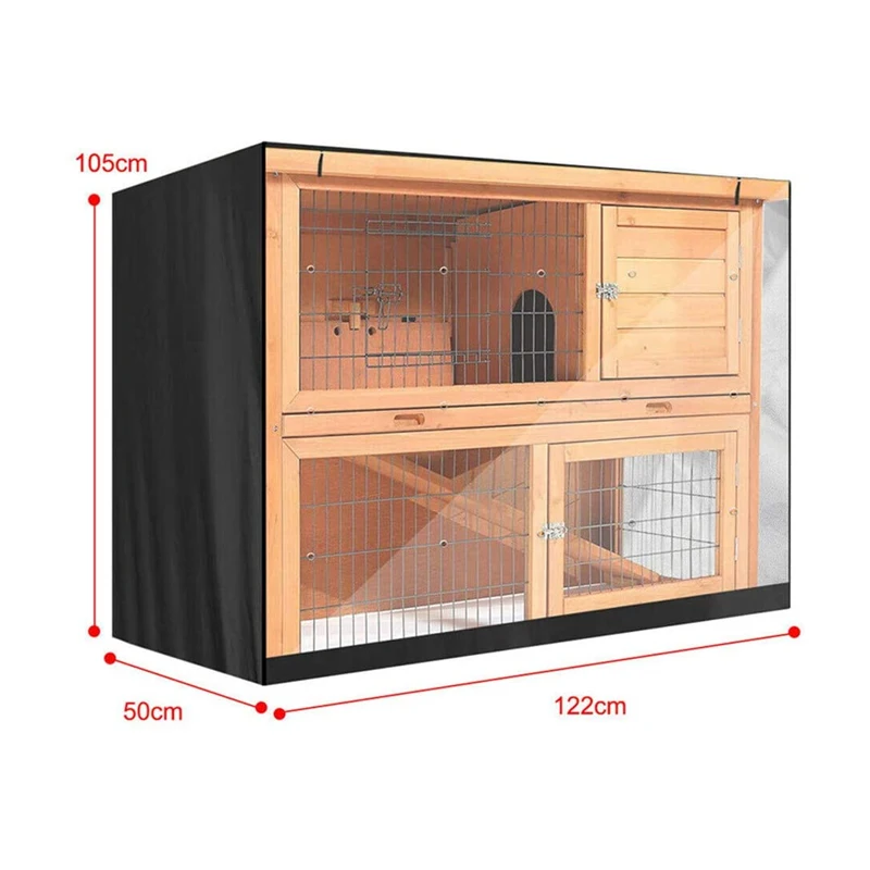 

3 Colors 4FT Waterproof Windproof Rabbit Hutch Cover Outdoor Garden Farm Animal Pet Bunny Cage Dust Oxford Cloth Without Cage