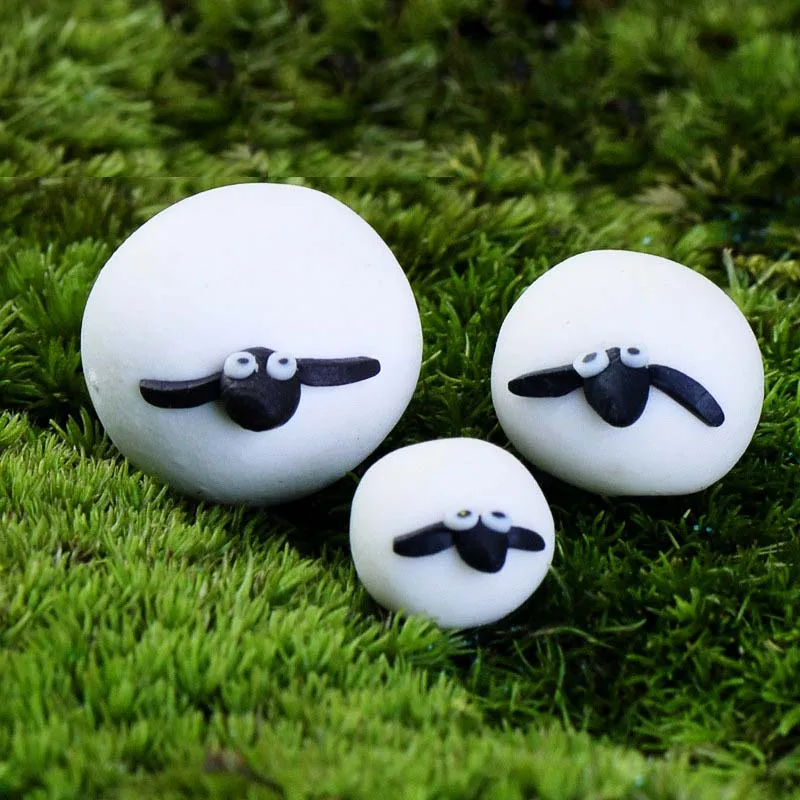 3 шт. DIY Мини Декор Фигурка Овцы миниатюрное украшение для сада в виде Феи микро