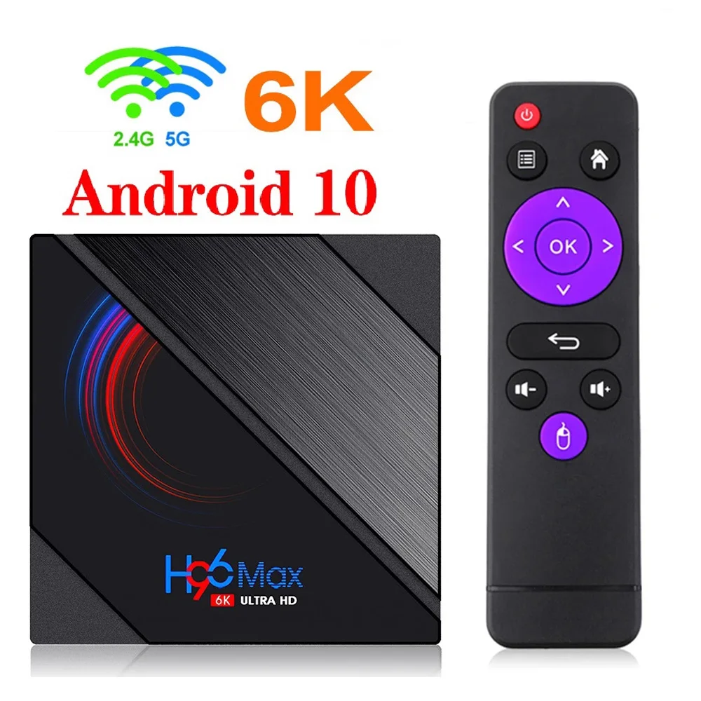 

ТВ-приставка H96 Max, для Android 10,0, 6K, голосовой помощник, PKT95, X96, Max Plus