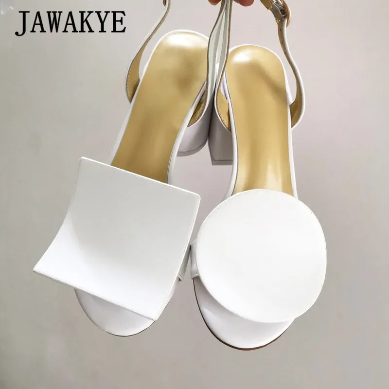 Босоножки женские на высоком каблуке с квадратным кольцом асимметричные летние |