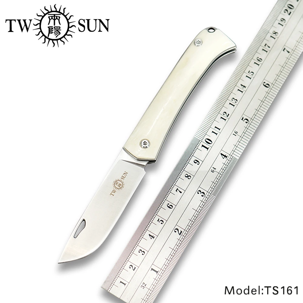 Twosun, складной карманный нож M390, походный нож, охотничьи ножи, инструмент для выживания на открытом воздухе, EDC, титановая ручка, TS161