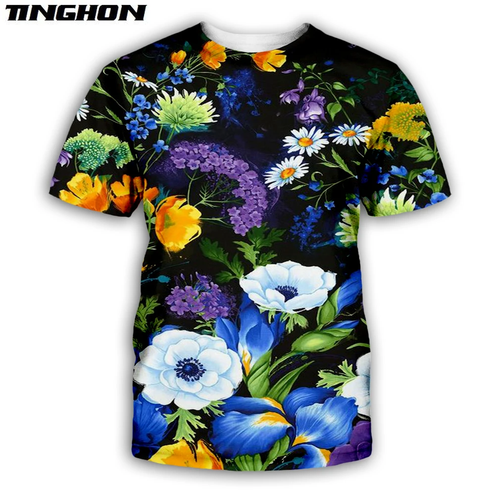 Женская/мужская футболка с рисунком розы летняя стильная принтом новинка