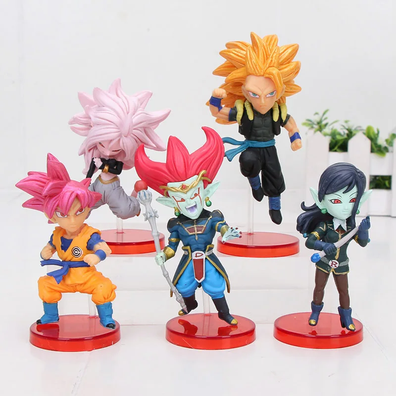5 шт./компл. Dragon Ball Z Фос Зенона Гоку мужские шорты для купания towa Вегета Фриза Гохан супер Dragon Ball герои 7th юбилей фигурку игрушка - Цвет: 6 opp bag