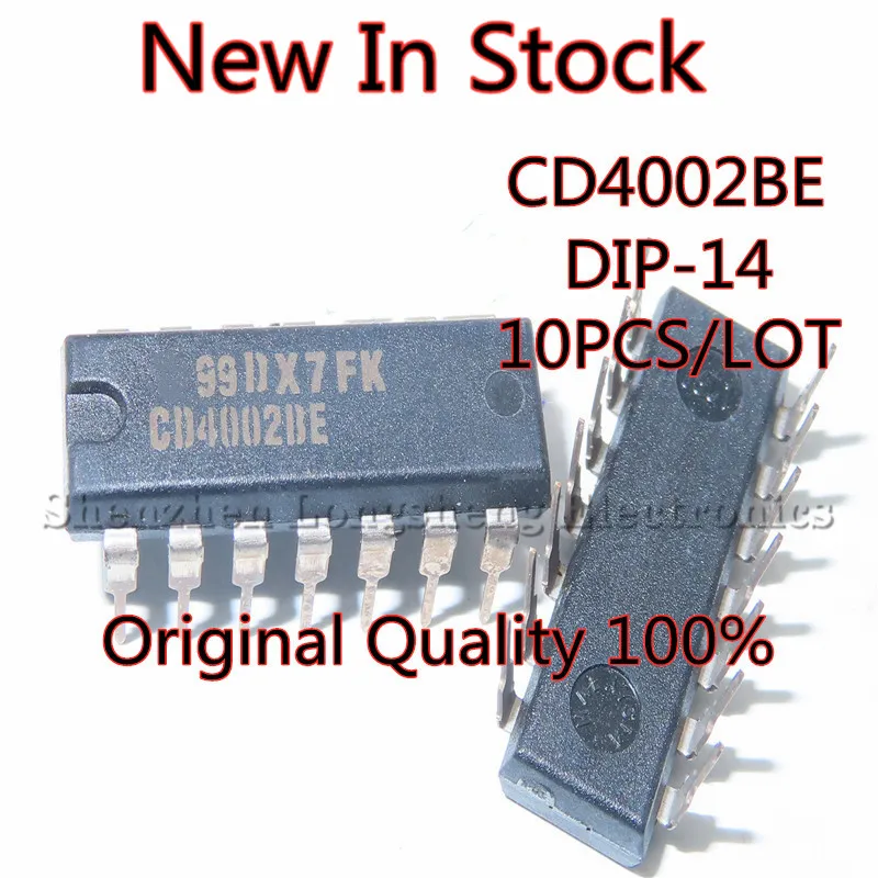 

10PCS/LOT Original Quality 100% CD4002BE CD4002 DIP-14 Dual 4-input NOR gate New In Stock