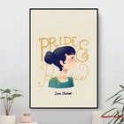Настенный плакат с гордостью и предубеждениями, Картина на холсте масляными красками, винтажная живопись, современный декор для гостиной, дома