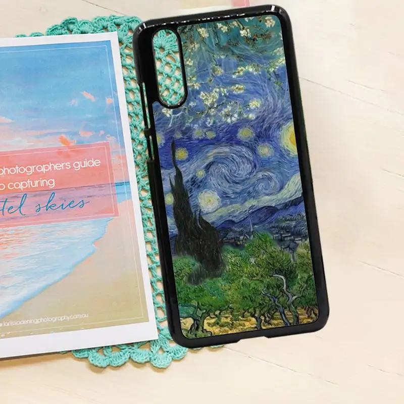 

Van Gogh Skull Tardis art pattern luxury Phone Case coque PC for iPhone 11 12 pro XS MAX 8 7 6 6S Plus X 5S SE 2020 XR