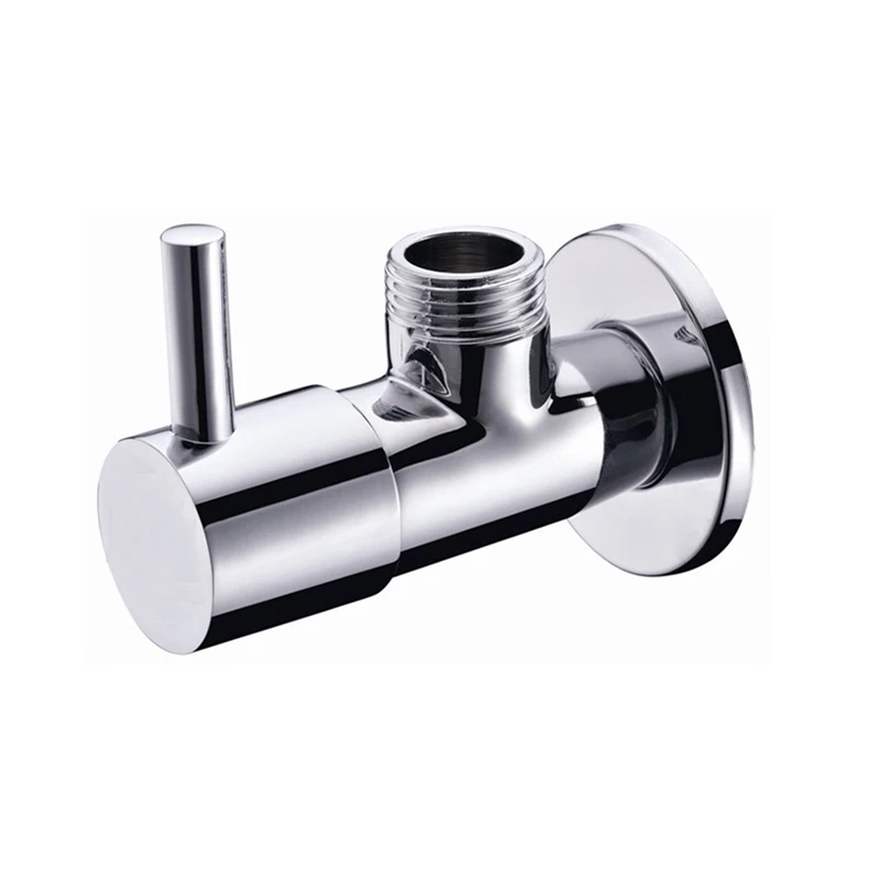 

One Inlet One Outlet Brass Plating Chorme Angle Valve G1/2" Water Heater Toilet Inlet Water Stop Valve Faucet Inlet Water Valve