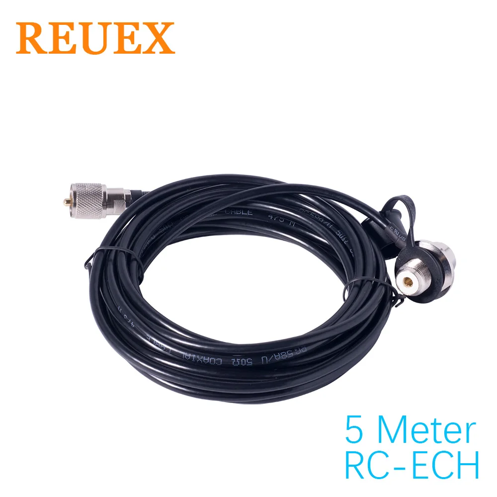 

Nagoya Super Gainer Low Loss Coaxial Cable RC-ECH 5M/16FT RG-58 Coaxial Cable PL-259 To SO-239 Antenna for Car Mobile Radio
