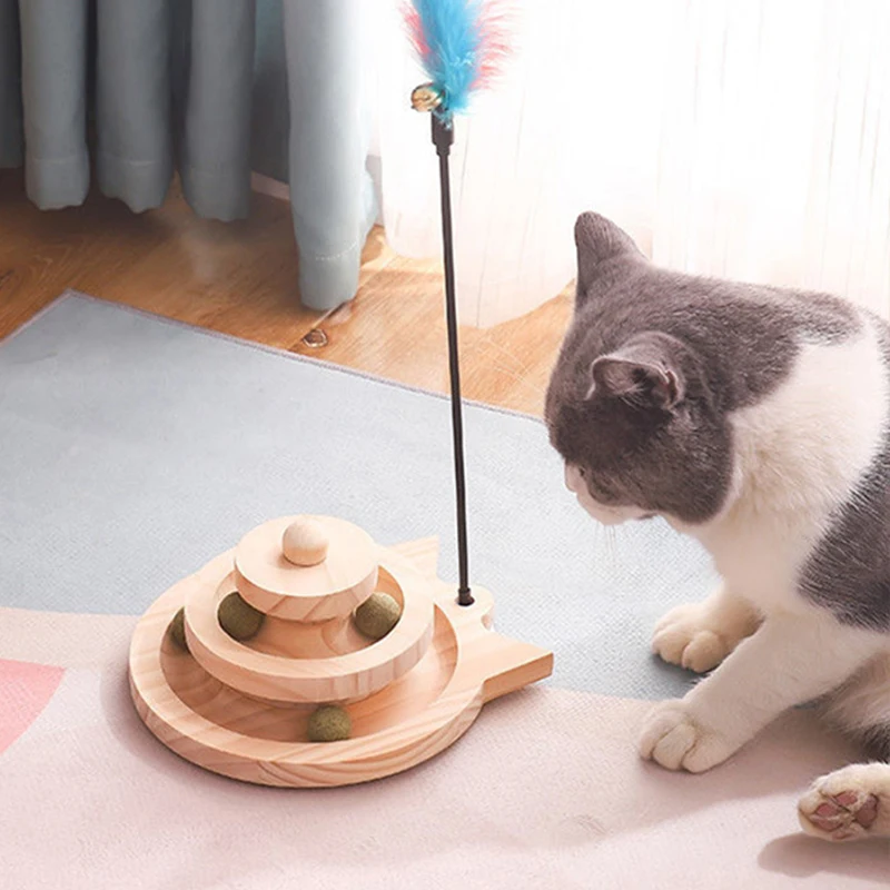 

Interactive Cat Toy Tunnel With Catnip Pet Cat Toys Interesting Funny Tracks Tower Pet Toy Ball For Cats Kitten With Cat Teaser