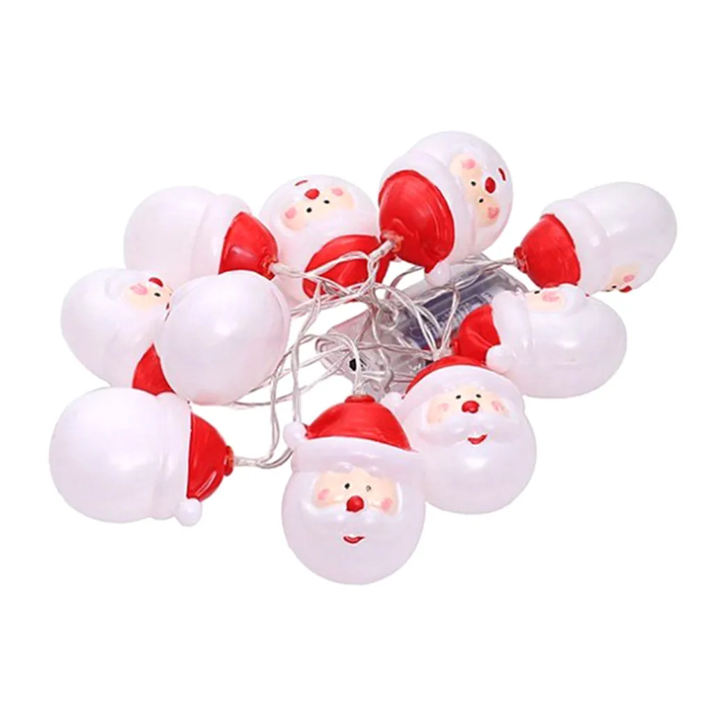 Рождественский ночной декор 2 м гирлянда Сказочный свет 20 светодиодов Санта