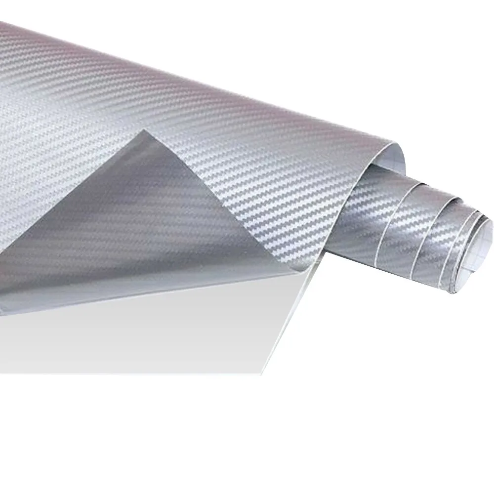 

1 X Car Carbon Fiber Sticker Car Silver/purple/orange/red Carbon Fiber Vinyl Wrap Sticker Interior Accessories Panel 50x12Inch