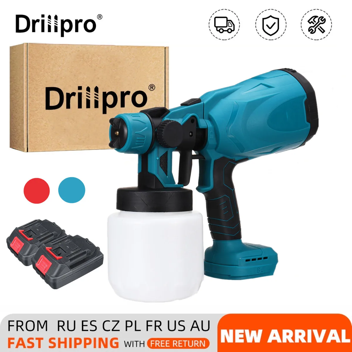 

Drillpro 800ML Cordless Electric Spray Gun Household Disinfection Sterilization Portable Paint Sprayer For Makita 18V Battery