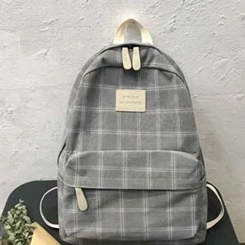 

Fashion Girl College School Bag Casual New Simple Women Backpack Striped Book Packbags for Teenage Travel Shoulder Bag 2021