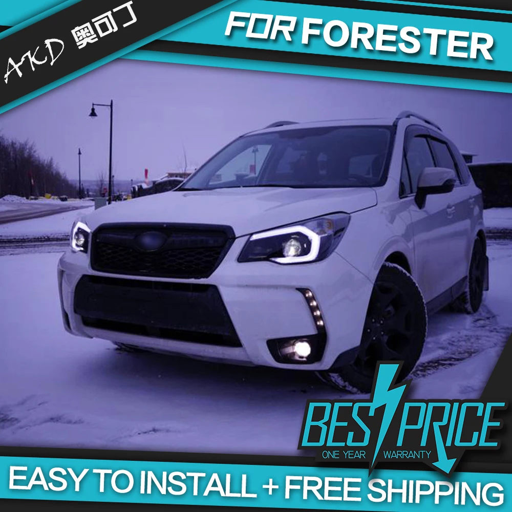АКД автомобилей Стайлинг фар для Subaru Forester 2013 фары светодиодный ходовые огни