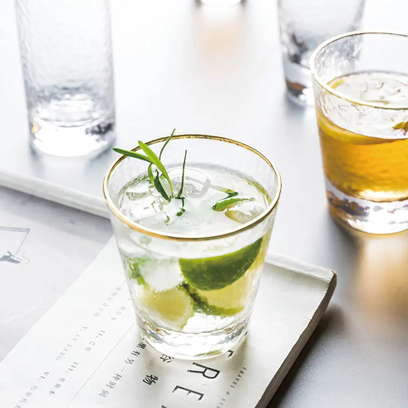 Стеклянная чашка Пномпень с узором молотка домашняя стеклянная бокал для вина