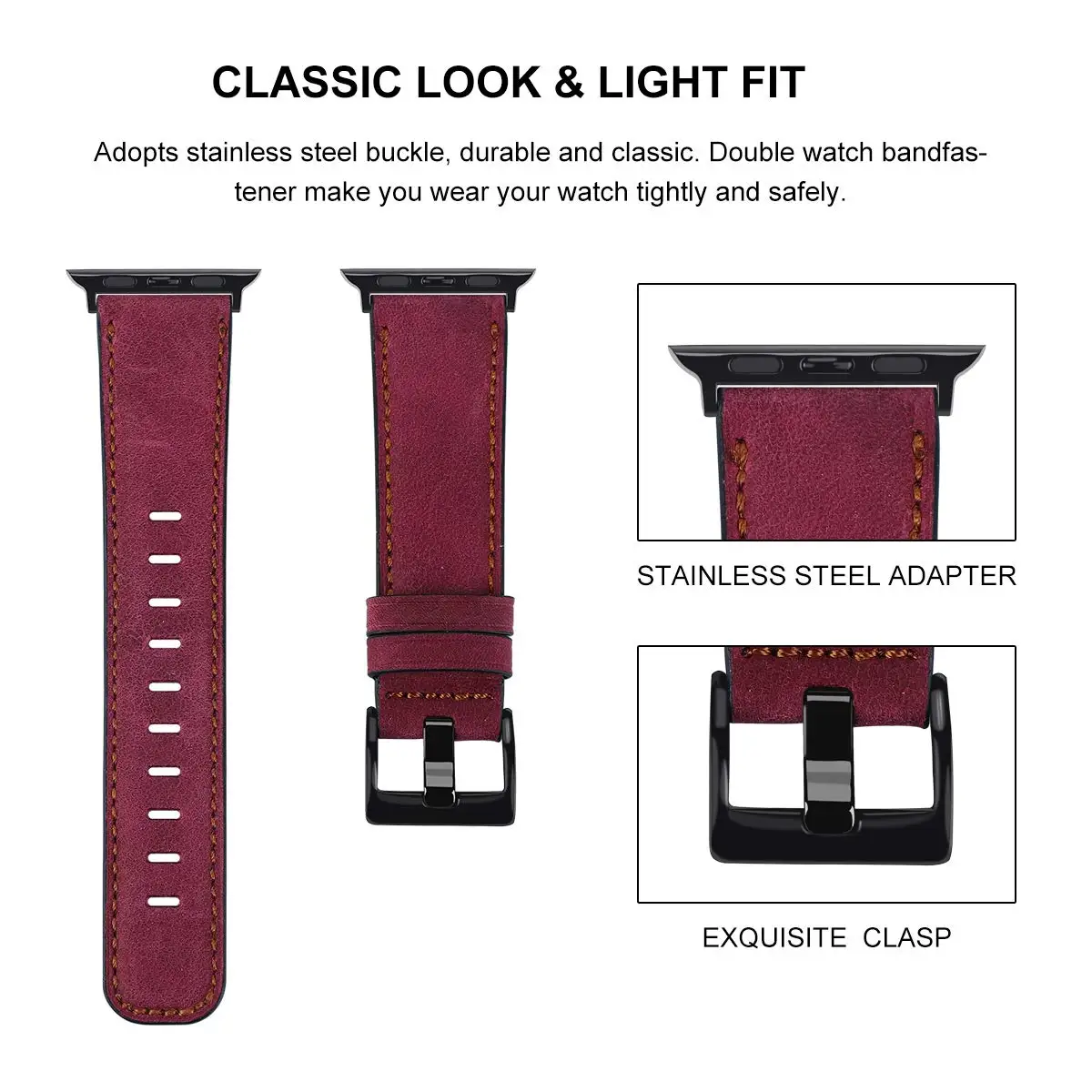 

Strap for Apple watch Band 44mm 40mm iWatch band 38mm 42mm Retro Cow Leather watchband Bracelet Apple watch Series 5 SE 6 4 3 2