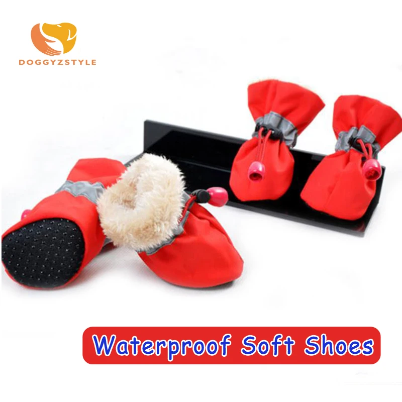 Мягкая обувь для домашних животных Светоотражающая Обувь собак