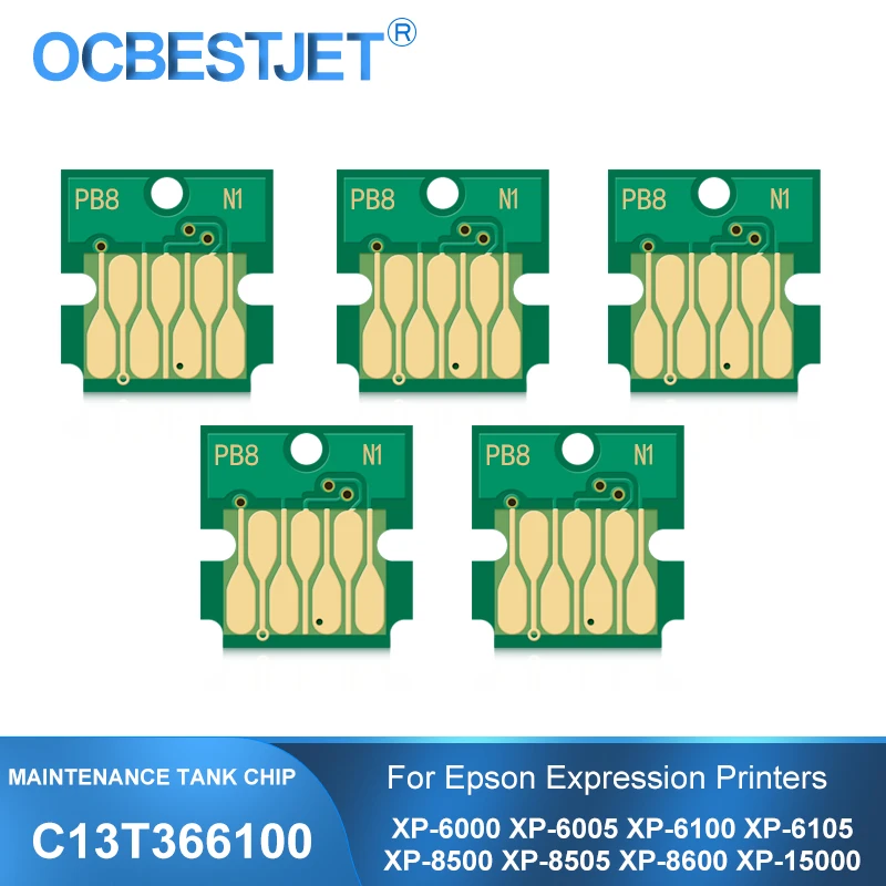 T3661 C13T366100 чип для резервуара обслуживания Epson XP-15000 XP-6000 XP-6100 XP-6001 XP-6005 ID | Компьютеры