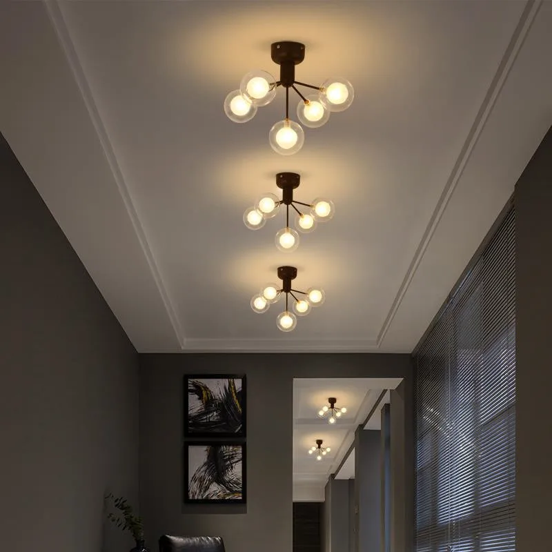 Современная потолочная светодиодная люстра G4 светильники с прозрачными