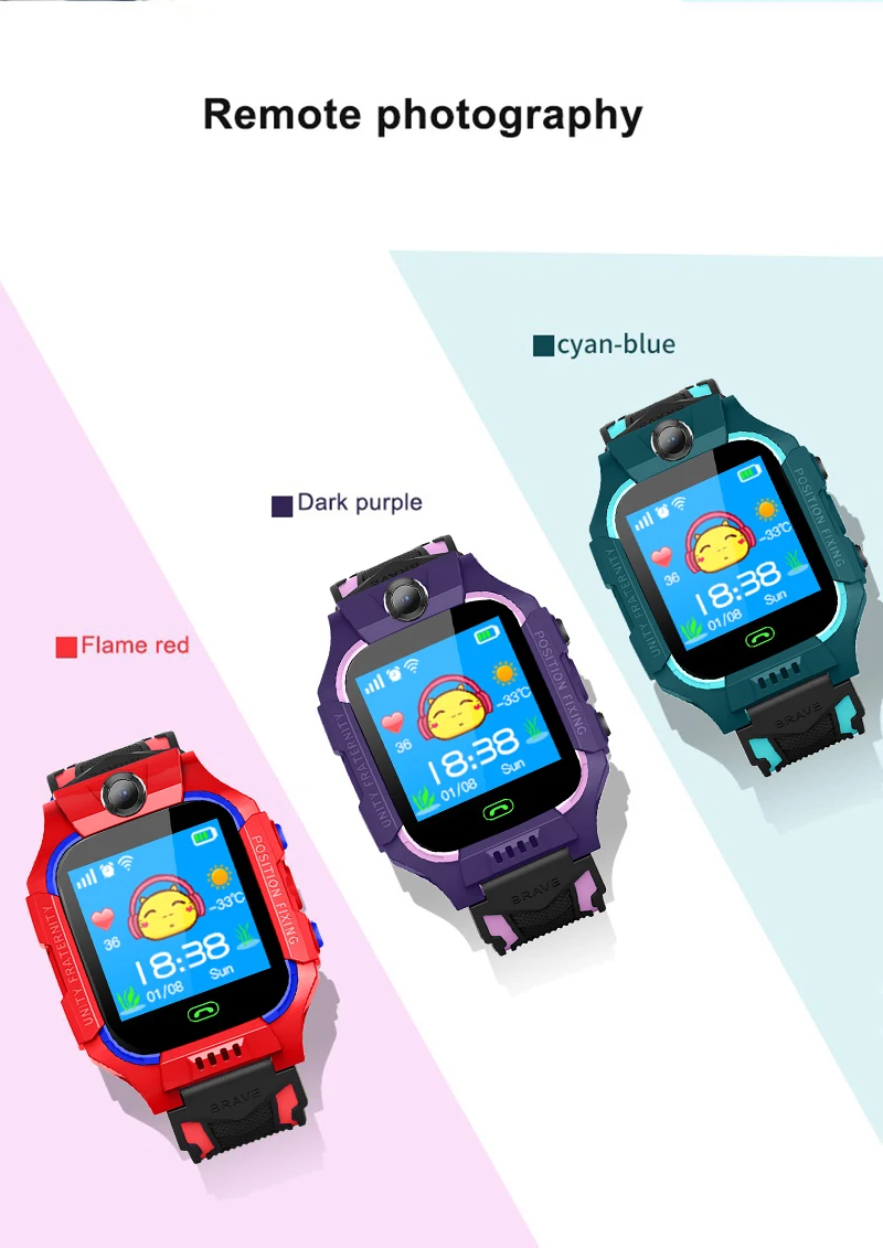 Детские Смарт часы IPX7 водонепроницаемые с сенсорным экраном SOS телефон звонок
