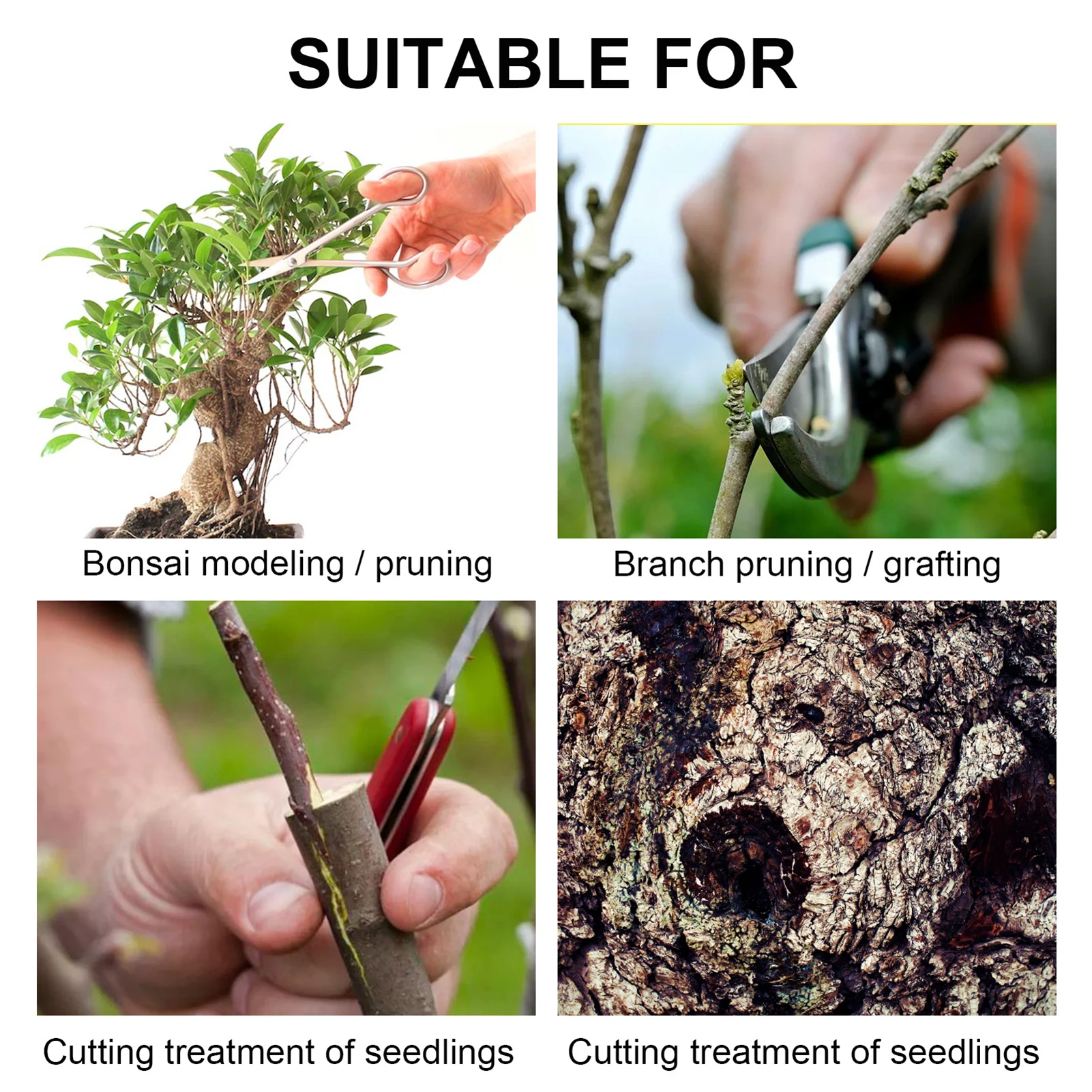 

Tree Wound Pruning Sealer & Grafting Compound 30/100/300g Wound Dressing with Brush for Bonsai Branch DNJ998