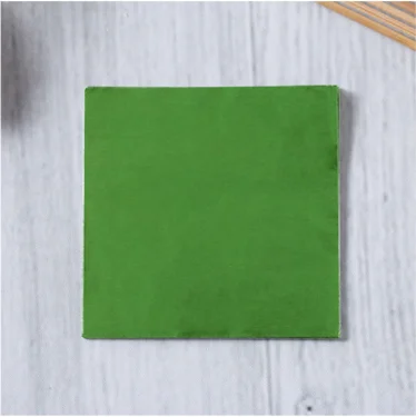 Green 100 шт./компл. 10 Цвета обвертки из алюминиевой фольги для шоколада упаковочная жестяная Бумага, конфеты, Алюминий Фольга тиснение Бумага 8*8 см - Цвет: Green
