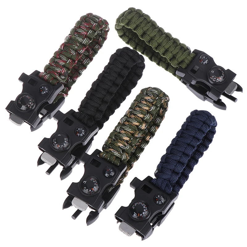 Мужской браслет плетеный веревочный Многофункциональный зонтик веревка военный