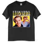Мужская футболка, Винтажная Футболка Леонардо Ди Каприо, женская футболка, хлопковая футболка, мужская летняя модная футболка европейского размера