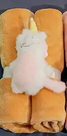 Unicorn flannel S Мультяшные лесные животные, плюшевая подушка, милая мягкая подушка, мини-кулон, фланелевые одеяла, реквизит, детская кроватка, Декор - Цвет: Unicorn flannel S