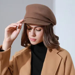 High quality pure wool wholesale custom 100% wool fall/winter designer wool lady beret for women's warm new styling