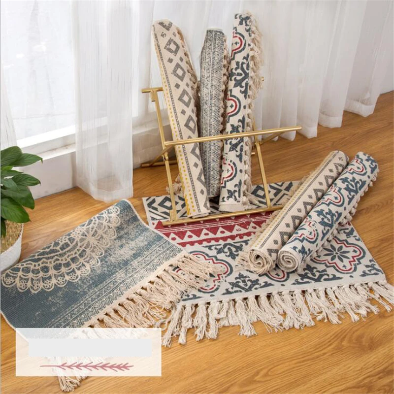Хлопковые мягкие коврики ручной работы для гостиной спальни под стол 60x90 см