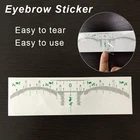 50 шт одноразовые микроблейдинг линейка для бровей стикер Перманентный макияж аксессуар трафарет для бровей PMU Коррекция бровей измерительные инструменты