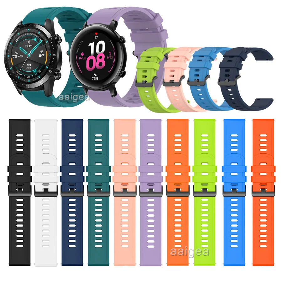 

Silicone WatchBand Strap For Huawei Watch GT2 GT3 42mm 46mm 2e GT 2 Pro Replacement band for 20mm 22mm